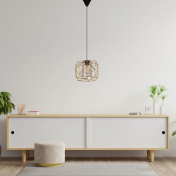 Κρεμαστό Φωτιστικό Multi Mονόφωτο Χρυσό με Γυαλί Μεταλλικό Ε27 25*25*70cm MEC-1769F1GOLD Κρεμαστό Φωτιστικό Multi Mονόφωτο Χρυσό με Γυαλί Μεταλλικό Ε27 25*25*70cm MEC-1769F1GOLD