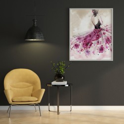 Πίνακας με STRASS, Φόρεμα με λουλούδια, 40x50 εκ . W-9750A Πίνακας με STRASS, Φόρεμα με λουλούδια, 40x50 εκ . W-9750A