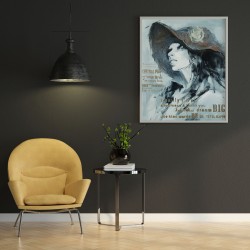 Πίνακας, Γυναίκα με το καπέλο 3D 90x120 εκ . W-140460B Πίνακας, Γυναίκα με το καπέλο 3D 90x120 εκ . W-140460B